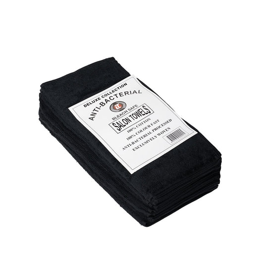 Bleach Proof Salon Towel - Deluxe Collection - 10pk (black)