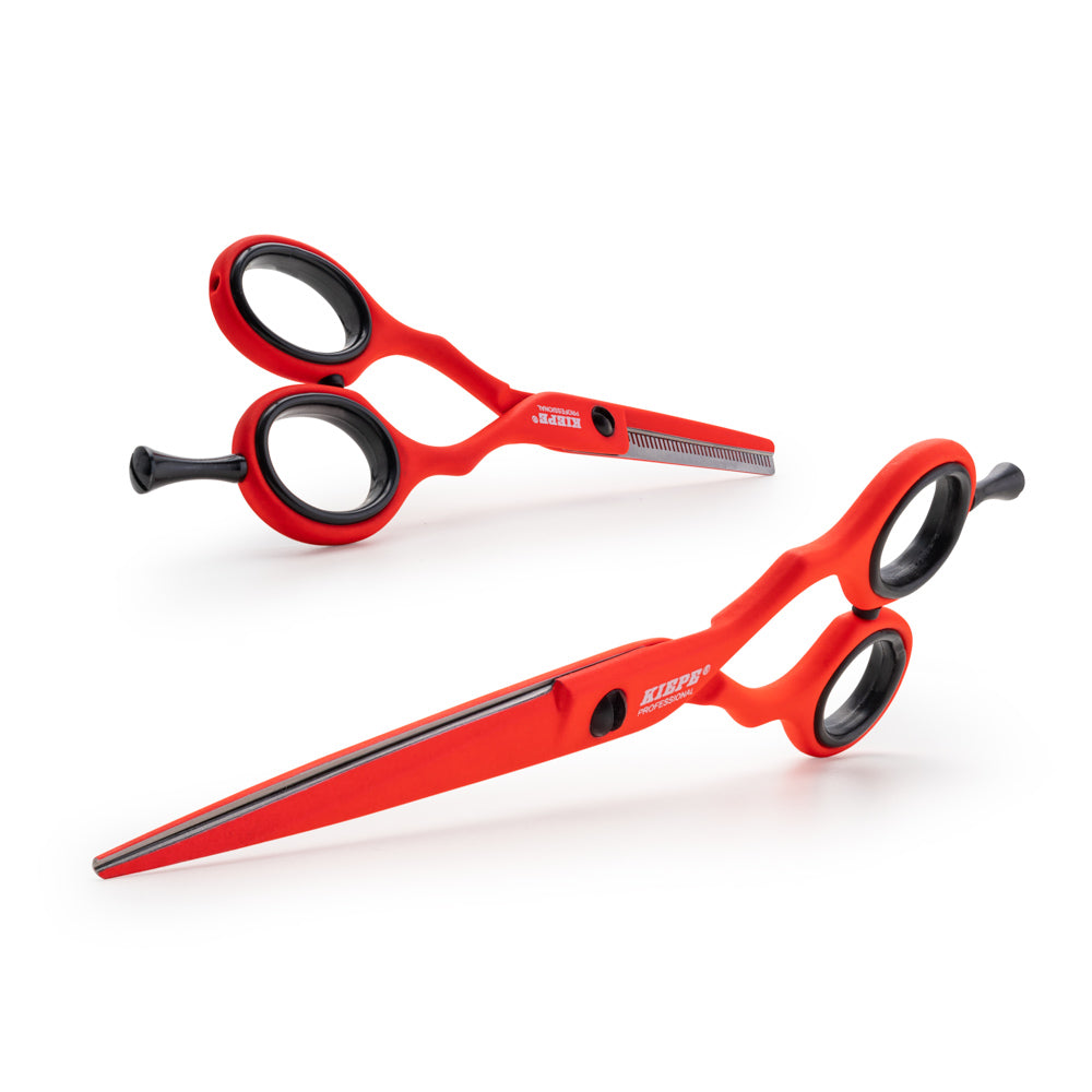 Kiepe Regular Scissors And Thinning Scissors - Red Passion