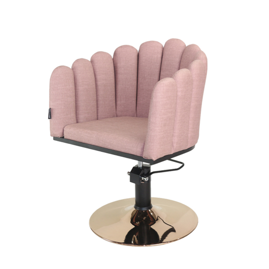 Penelope Styling Chair - Dusty Pink/black Disc Hydraulic Base