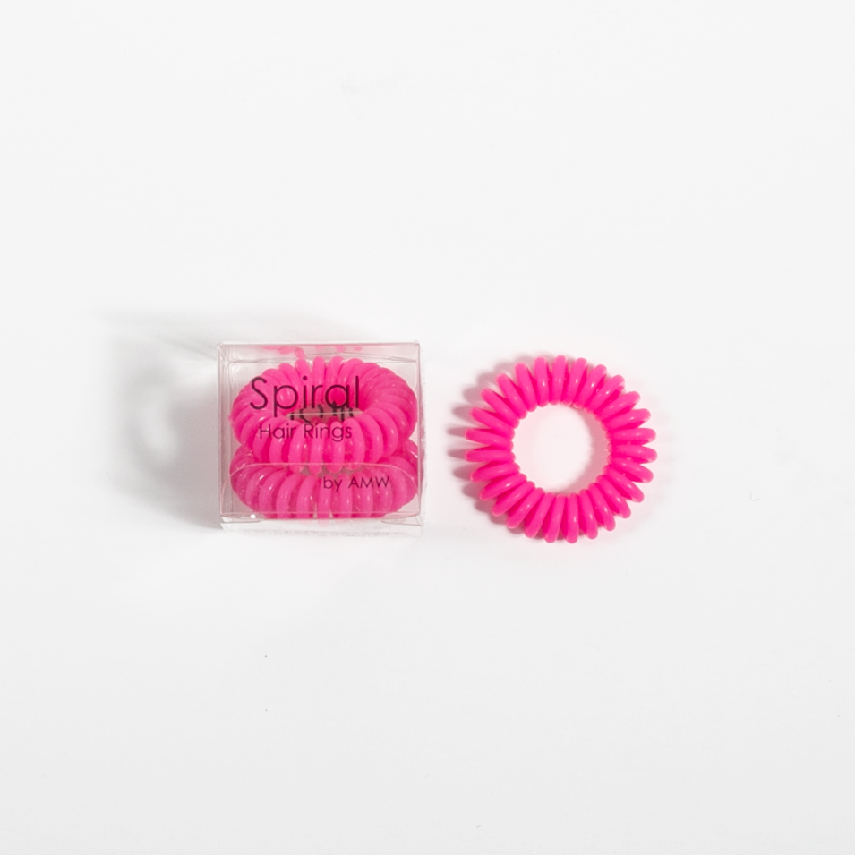 Spiradelic Hair Rings- 3pk - Pink