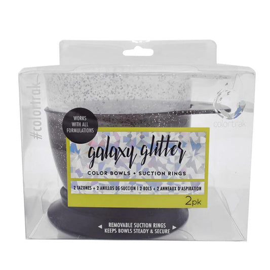 Colortrak Galaxy Glitter Suction Bowls - 2 Pack