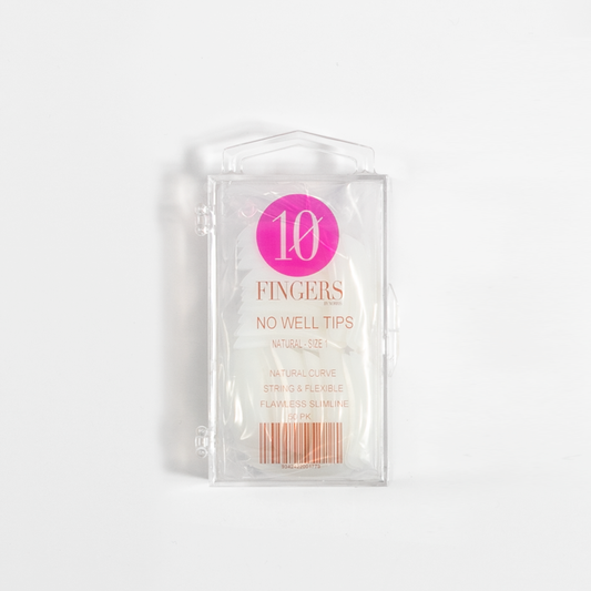 10 Fingers No Well Tips 50pk - Natural - Size 2