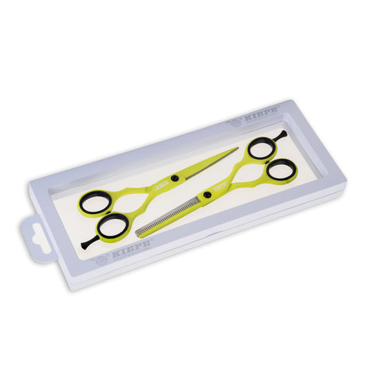 Kiepe Regular Scissors And Thinning Scissors - Lime