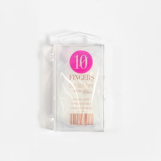 10 Fingers Cut Out Tips 50pk - Natural - Size 7