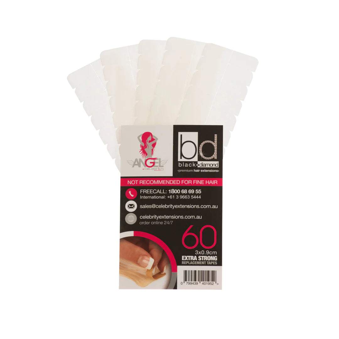 Angel Extensions Extra Strong Replacement Tapes Regular 3x0.9cm 60pk