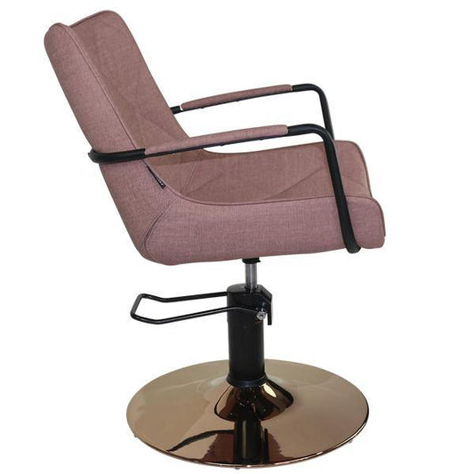 Taylor Styling Chair - Dusty Pink/black Disc Hydraulic Base