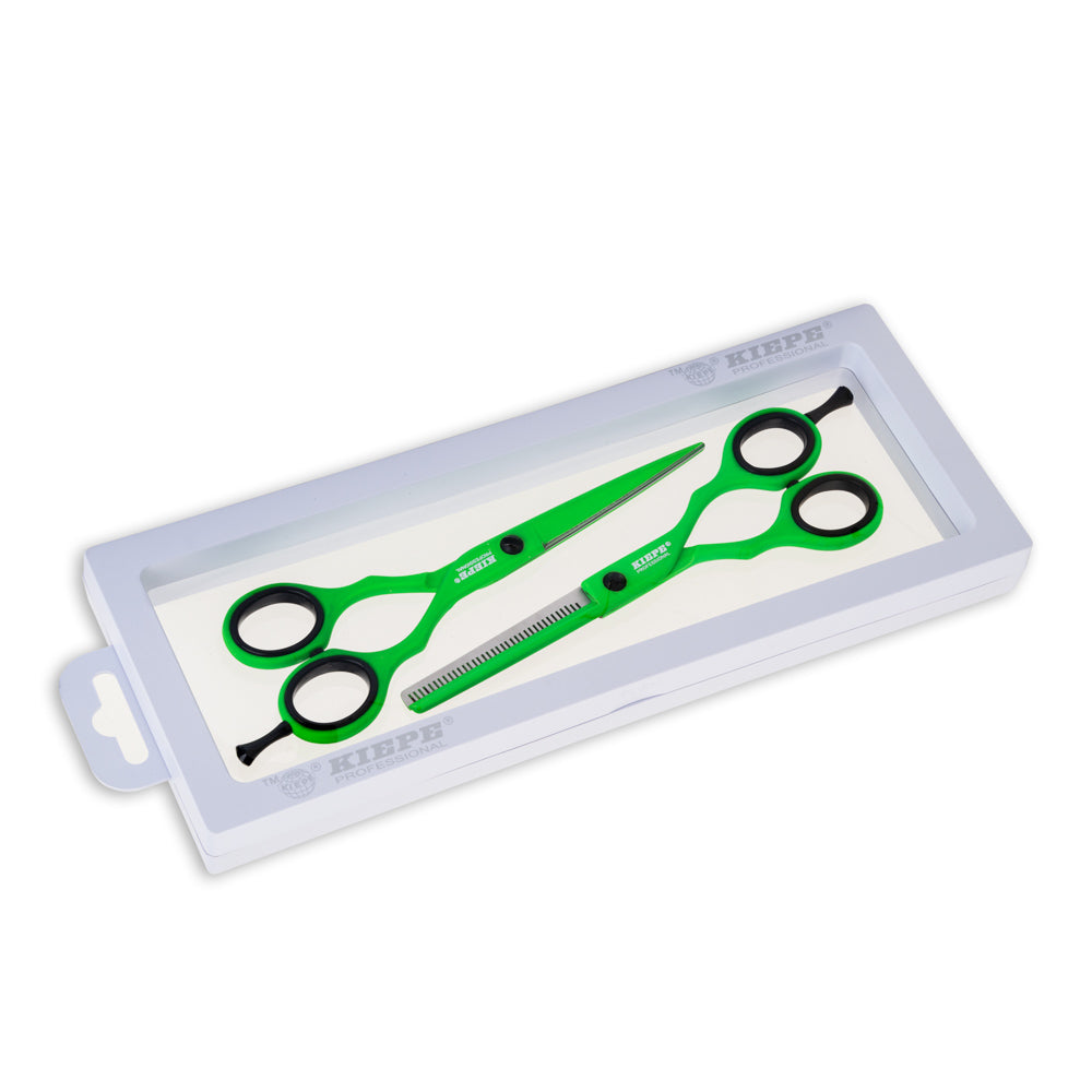 Kiepe Regular Scissors And Thinning Scissors - Green Tea