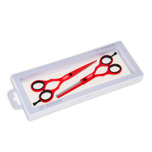 Kiepe Regular Scissors And Thinning Scissors - Red Passion