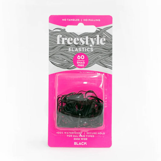 Freestyle Gliders Snag Free Hair Elastics 2mm 60pc - Black